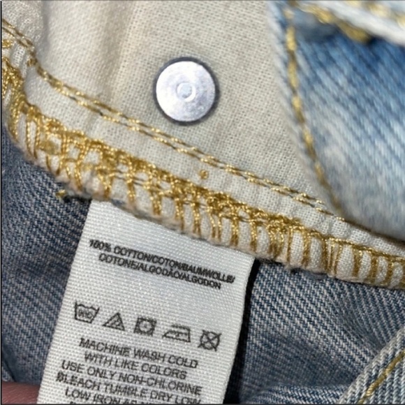 FREE PEOPLE Lacey denim cutoff shorts lace trim SHORTS SIZE 27 Vacation Beach - Picture 7 of 8